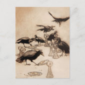 “De zeven raven” Aquarel van Arthur Rackham Briefkaart (Voorkant)
