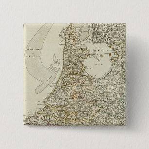 De zeven Verenigde provincies Vierkante Button 5,1 Cm