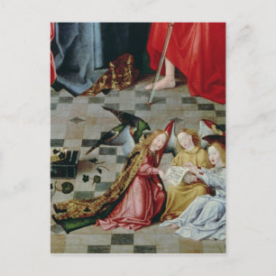 De zeven vreugde van het Maagd Altarstuk Briefkaart