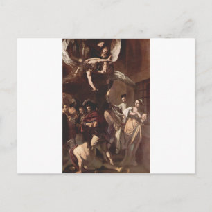 De zeven werken van Mercy door Caravaggio Briefkaart