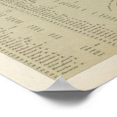 De zichtbare kant van de kaart van het maanoppervl poster (Hoek)