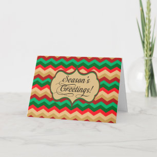 De Zigzag van de Chevron van Kerstmis Feestdagen Kaart