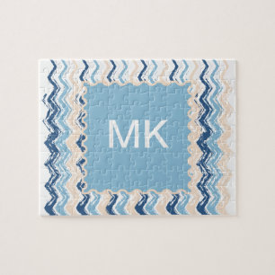 De Zigzag van het Gekrabbel van de kust Legpuzzel