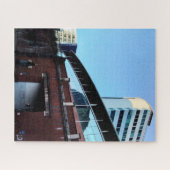 De zijkant van het treinstation legpuzzel (Horizontaal)