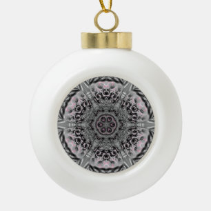 De Zilveren Fractale Tuin Keramische Bal Ornament
