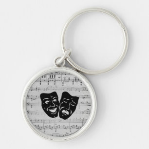 De zilveren Maskers van de Muziek en van het Sleutelhanger