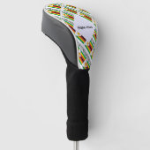 De Zimbabwaanse vlag met Jouw naam Golfheadcover (Schuin)