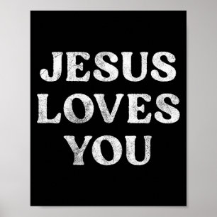 De zin Jezus houdt van jou op een Poster