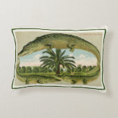 De zingende alligators ansichtkaart accent kussen (Achterkant)