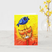 De zingende kraai - Kaart (Gele Bloem)