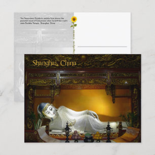 De zittende boeddha, Shanghai, China - briefkaart