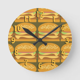 De zo Yummy Tijd van de Cheeseburger Ronde Klok