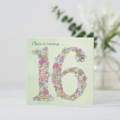 De zoete 16de Uitnodiging van de Douane van de (Staand voorkant)