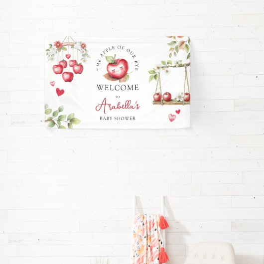 De zoete appel van ons Baby shower Spandoek (Insitu)