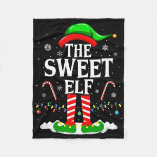 De Zoete Elf Kerstmis Grappige Matching Familie Gr Fleece Deken