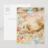 De zoete Kat van het Baby Briefkaart (Voorkant / Achterkant)