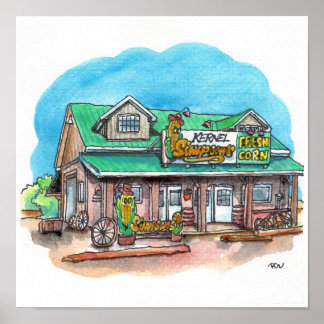 De zoete maïs van Kernel Simpson Poster