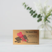 De zoete shop visitekaartje (Staand voorkant)