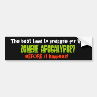 De Zombie Apocalyps Bumpersticker