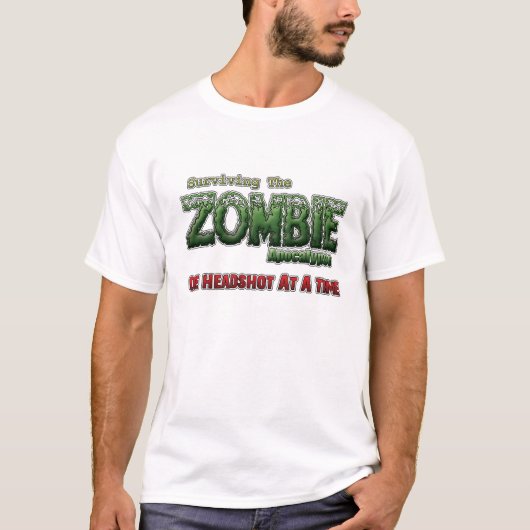 De Zombie Apocalyps overleven T-shirt (Voorkant)