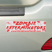 De Zombie ontleent blanke griezelaar Bumpersticker (Op auto)