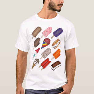De zomer behandelt Ice Cream Truck Man Popsicle Po T-shirt