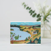 De zomer bij Meer George Briefkaart (Staand voorkant)