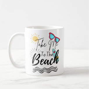 De zomer brengt me naar de strand koffiemok