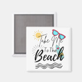 De zomer brengt me naar de strand magneet (Voorkant / Achterkant)