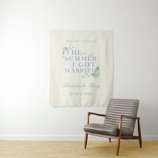 De zomer dat ik trouwde - Coastal Bridal Wandkleed (In situ)