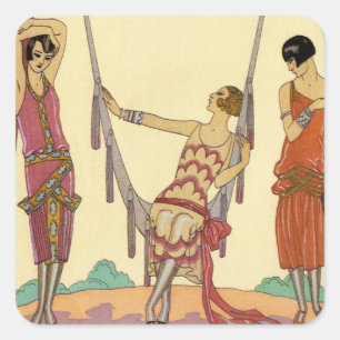 De zomer in Frankrijk Vierkante Sticker