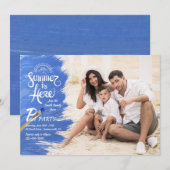 De zomer is hier de Uitnodiging van de Foto (Voorkant / Achterkant)