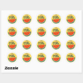 De zomer roept ronde sticker (Vel)