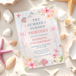De zomer waarin ik dertien werd Zeeschelp Verjaard Kaart