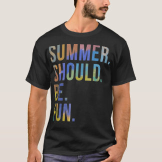 De zomer zou moeten worden vervaagd door regenboo t-shirt