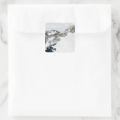 De zomerdooi vierkante sticker (Tas)