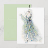 De zomerdress briefkaart (Voorkant / Achterkant)