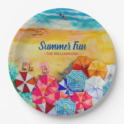 De zomerknollen op het zand Bord (Voorkant)