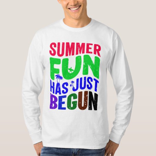 De zomerpret is net begonnen t-shirt (Voorkant)