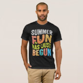 De zomerpret is net begonnen t-shirt (Voorkant volledig)
