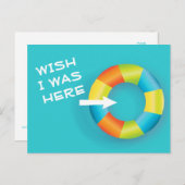 De zomertijd was een wens dat ik hier was, grappig briefkaart (Voorkant / Achterkant)
