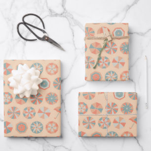 De zomervakantie. patroon  inpakpapier vel
