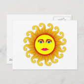 de zomerzonsondergang briefkaart (Voorkant / Achterkant)