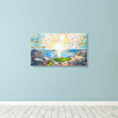 De zon 1909 | Edvard Munch | Canvas Afdruk (Insitu (Houten vloer))