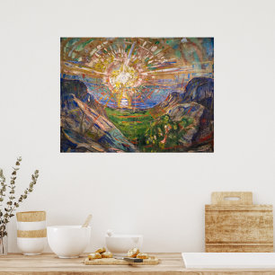 De Zon 1916 Edvard Munch Poster