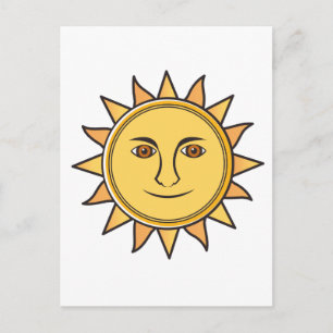 De zon briefkaart