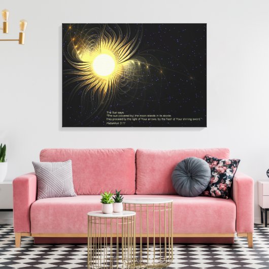 De zon canvas afdruk (Insitu (Woonkamer))