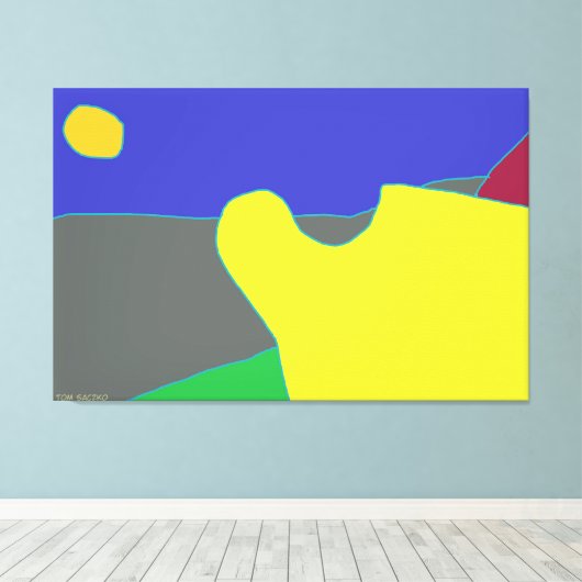 De zon canvas afdruk (Insitu (Houten vloer))