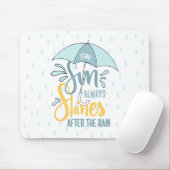 De zon citeert de Regen citeert Positieve Resultaa Muismat (Met muis)