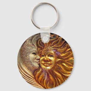 De zon, de maan, de kus sleutelhanger